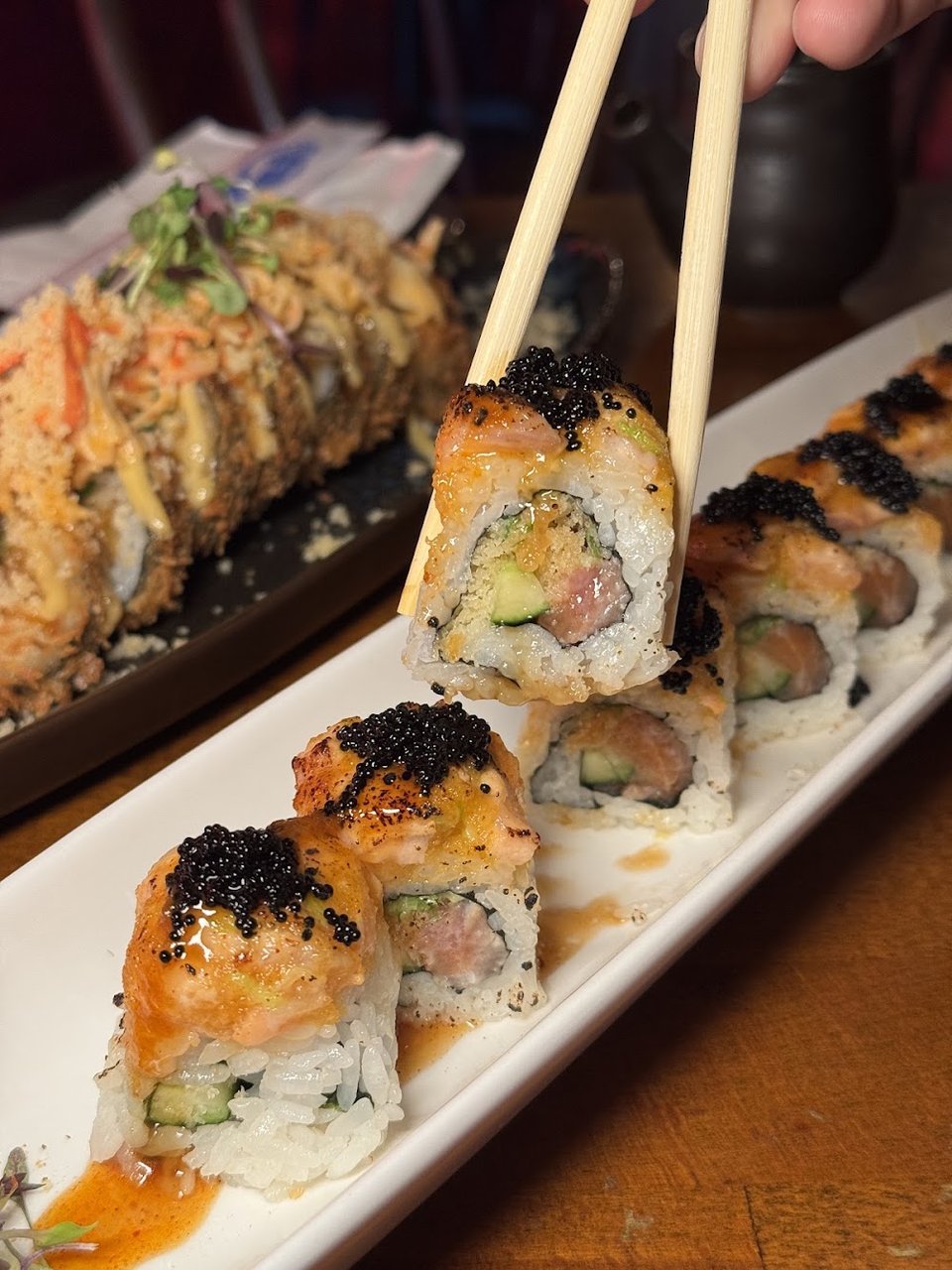 Spicy Salmon Sushi Rolls